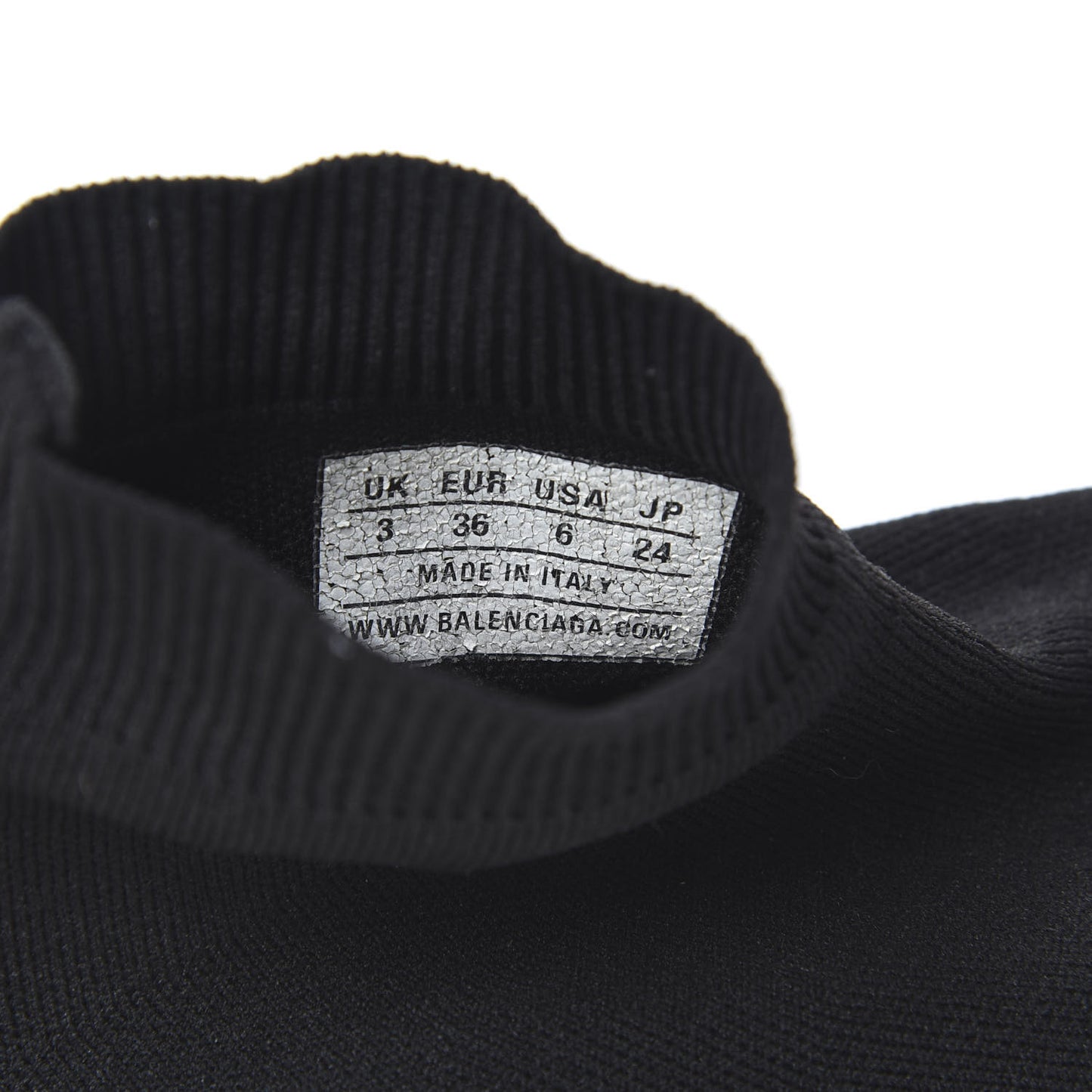 Neoprene Knit Womens Speed Sneakers 36 Black White