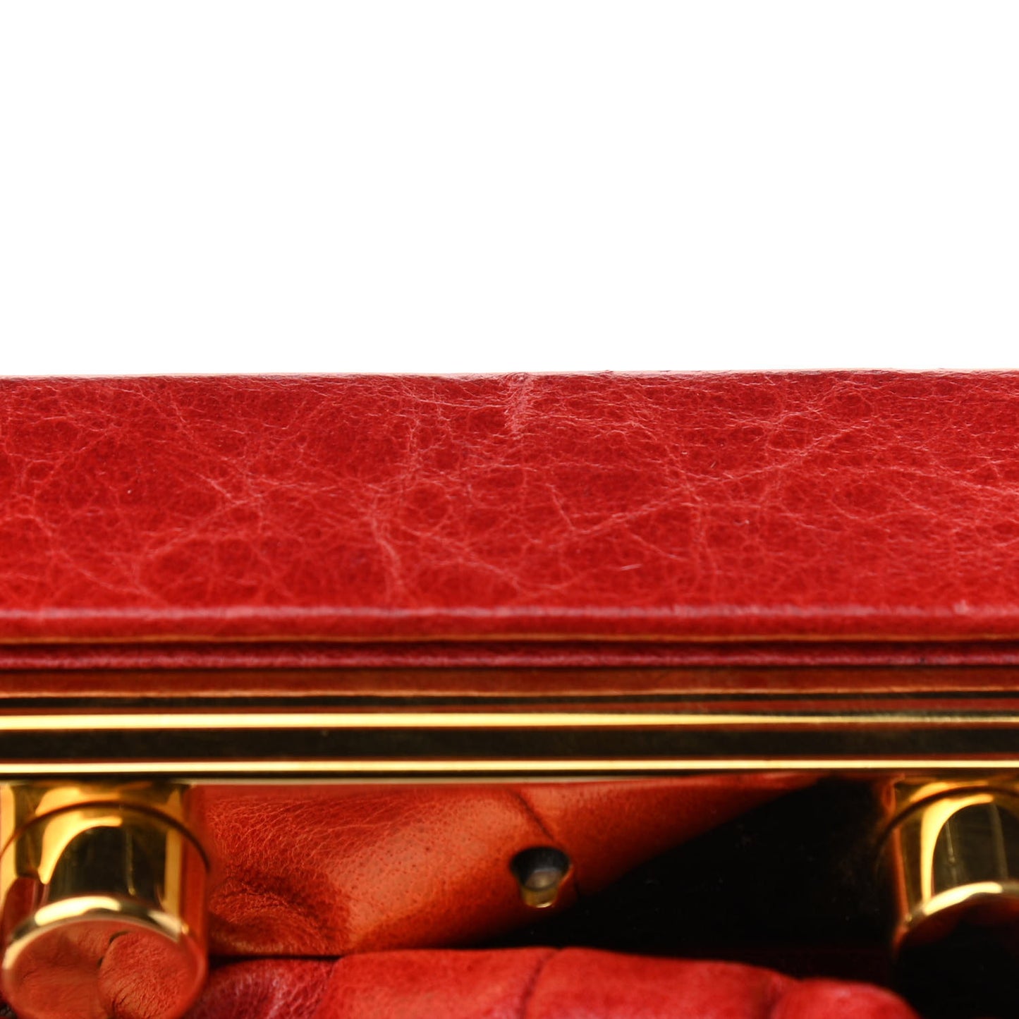 Nappa Frame Lux Top Handle Rosso