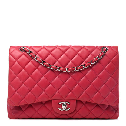 Chanel Lambskin Quilted Maxi Single Flap Fuchsia 1 of 4
