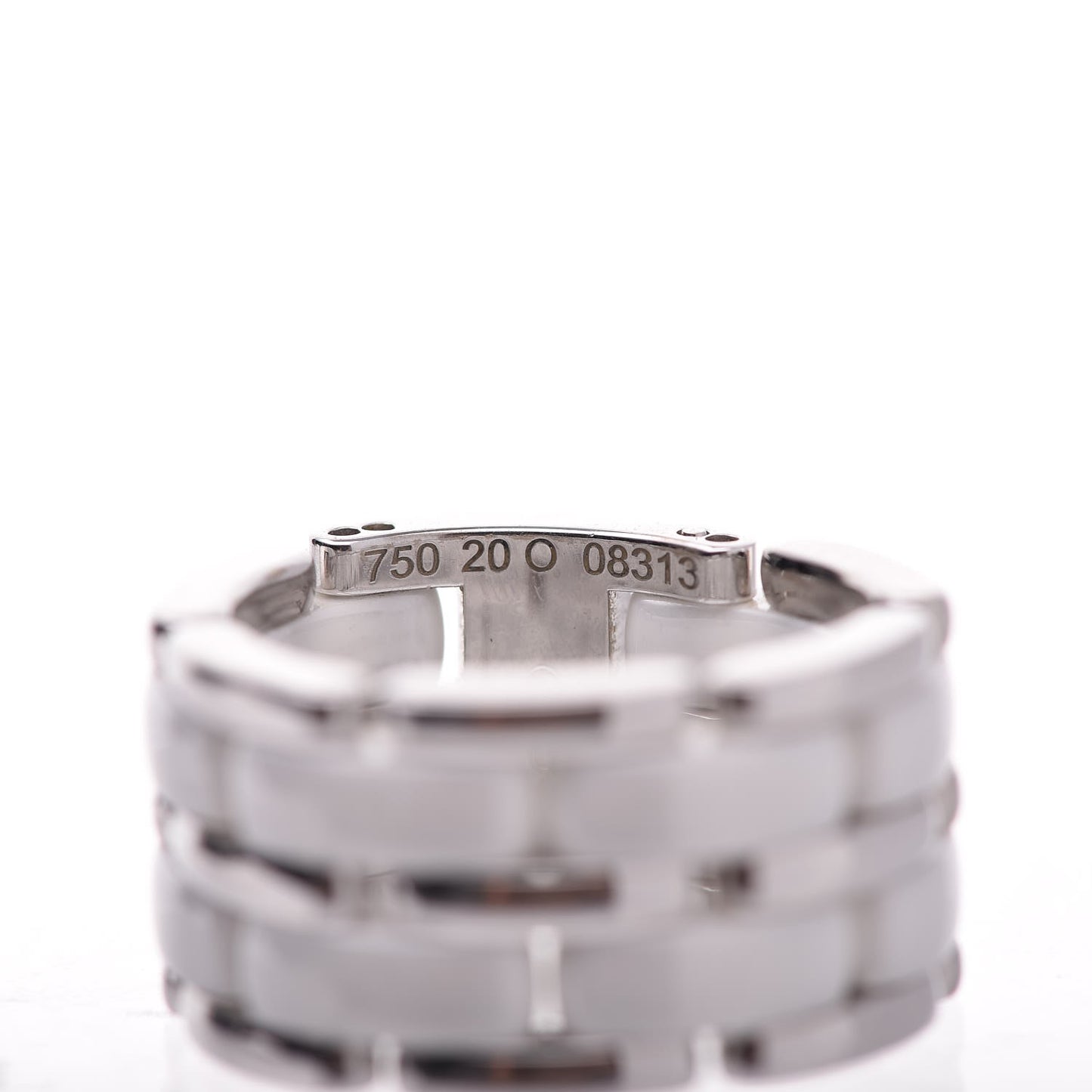 18K White Gold Ceramic Large Ultra Ring 53 6.25 White