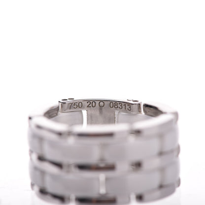 Chanel 18K White Gold Ceramic Large Ultra Ring 53 6.25 White 4 of 4