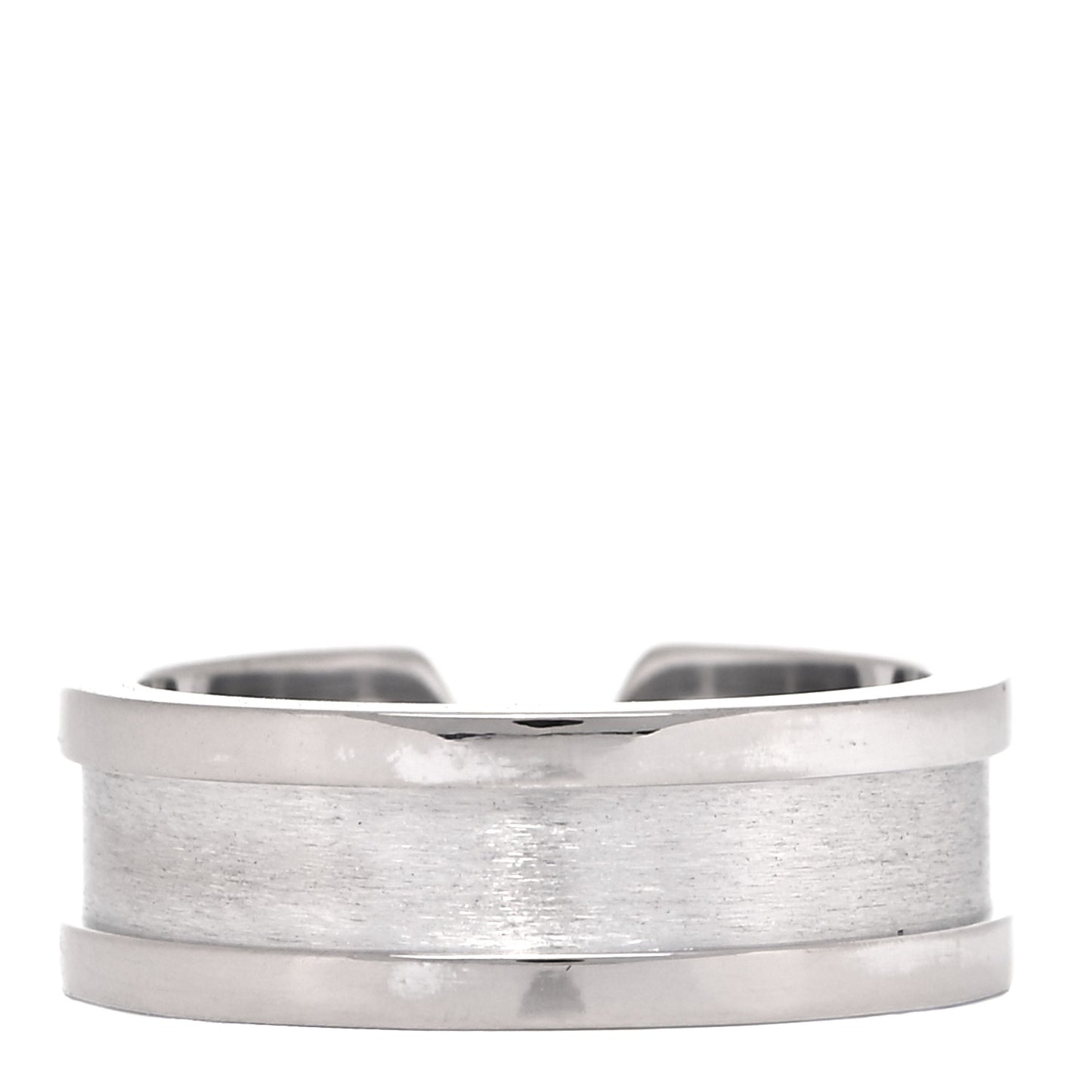 18K White Gold 6.5mm Logo De Cartier Ring 50 5.25