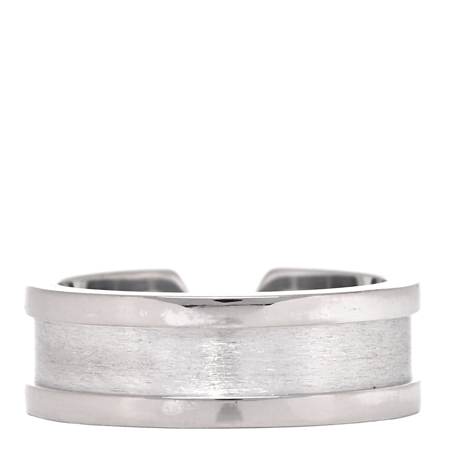 Cartier 18K White Gold 6.5mm Logo De Cartier Ring 50 5.25 3 of 5