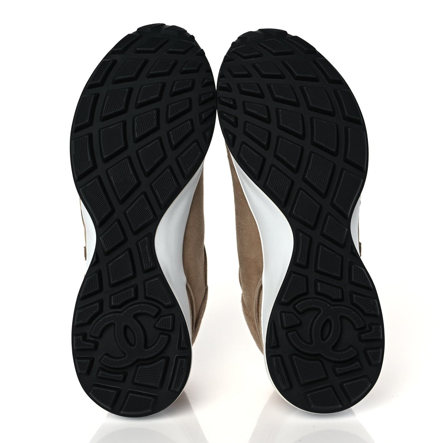 Suede Goatskin CC Sneakers 38.5 Dark Beige