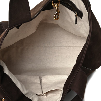 Gucci Nubuck Medium Ribot Horse Heads Hobo Brown 4 of 6