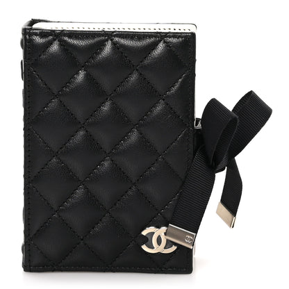 Chanel Lambskin Quilted Book Card Holder Black 1 of 10