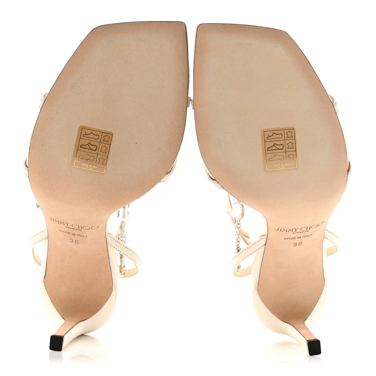 Jimmy Choo Nappa Metz 100 Sandals 38 Latte 6 of 12