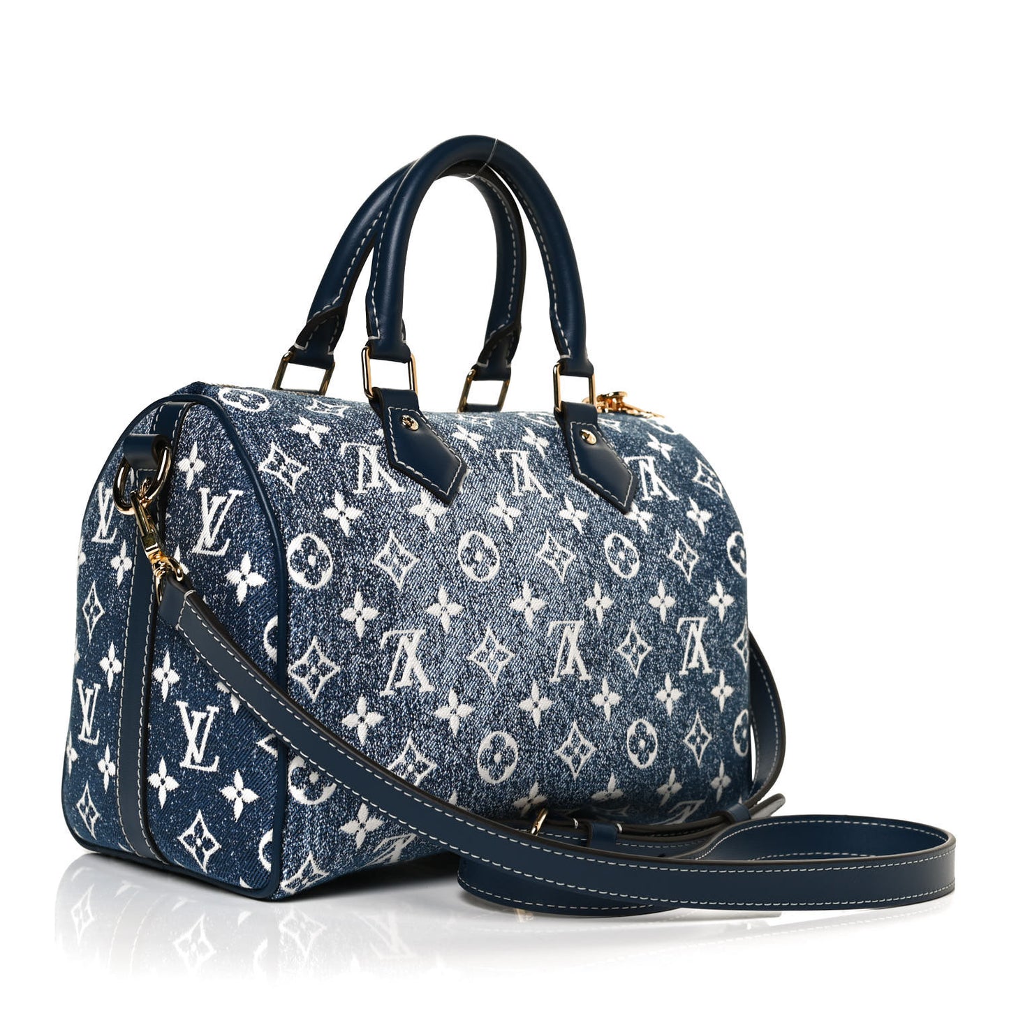 Monogram Jacquard Denim Speedy Bandouliere 25 Bleu