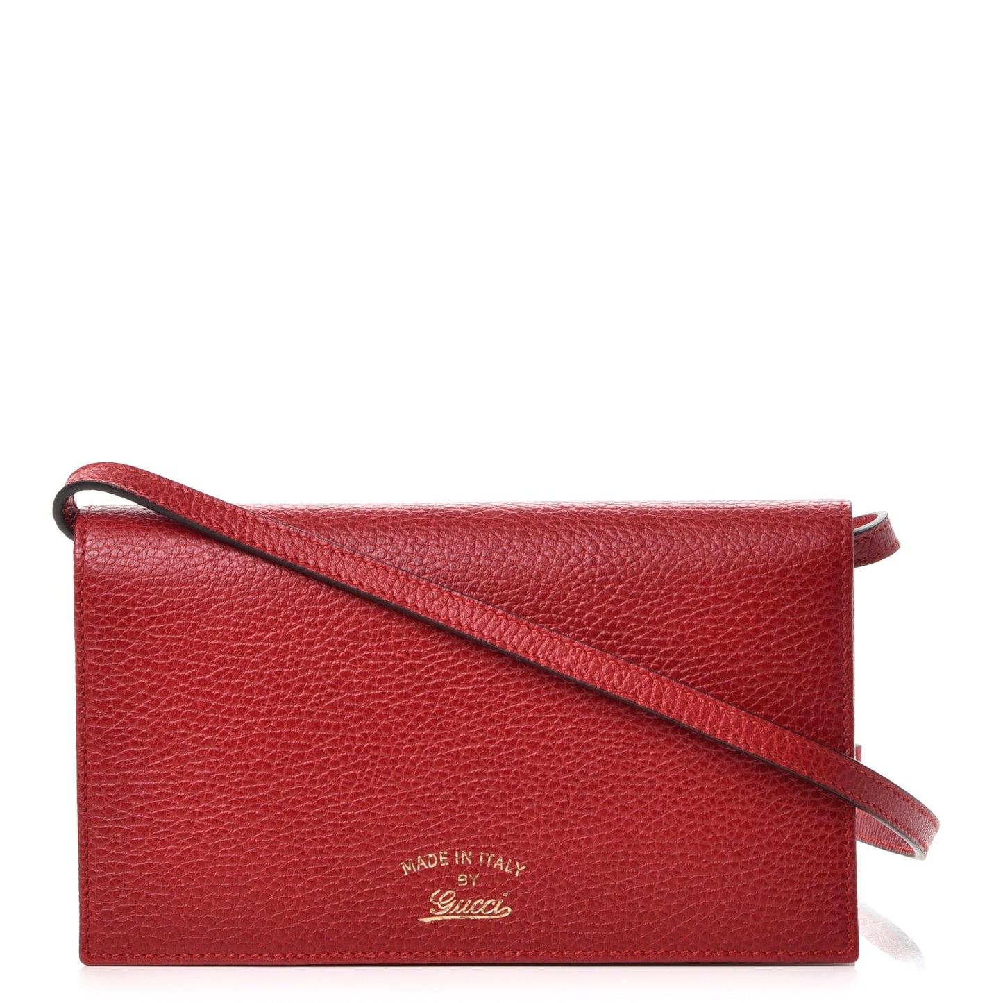 Dollar Calfskin Mini Swing Wallet Bag Red