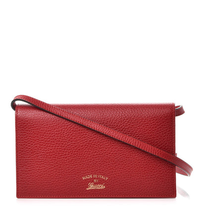 Gucci Dollar Calfskin Mini Swing Wallet Bag Red 1 of 9