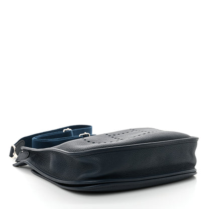 Hermes Taurillon Clemence Evelyne III PM Bleu De Prusse 4 of 10