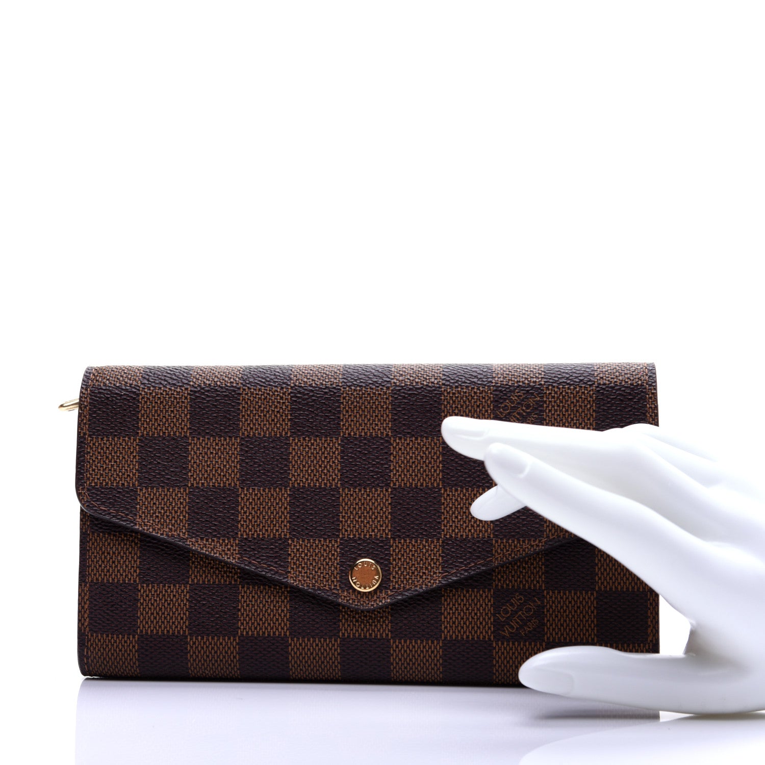 Louis Vuitton Damier Ebene Sarah Wallet NM 2 of 9