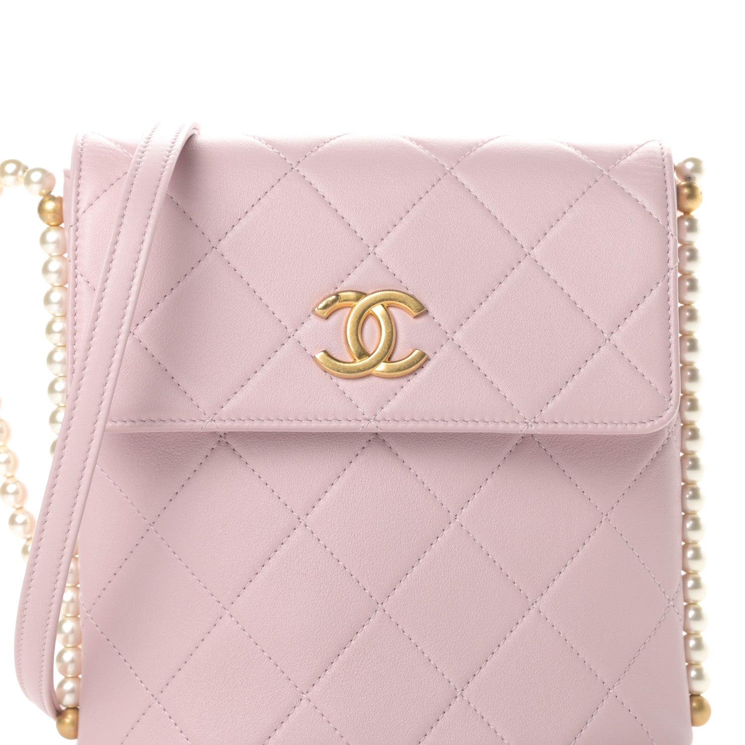Chanel Calfskin Quilted Pearl Small About Pearls Hobo Bag Light Pink 8 of 11