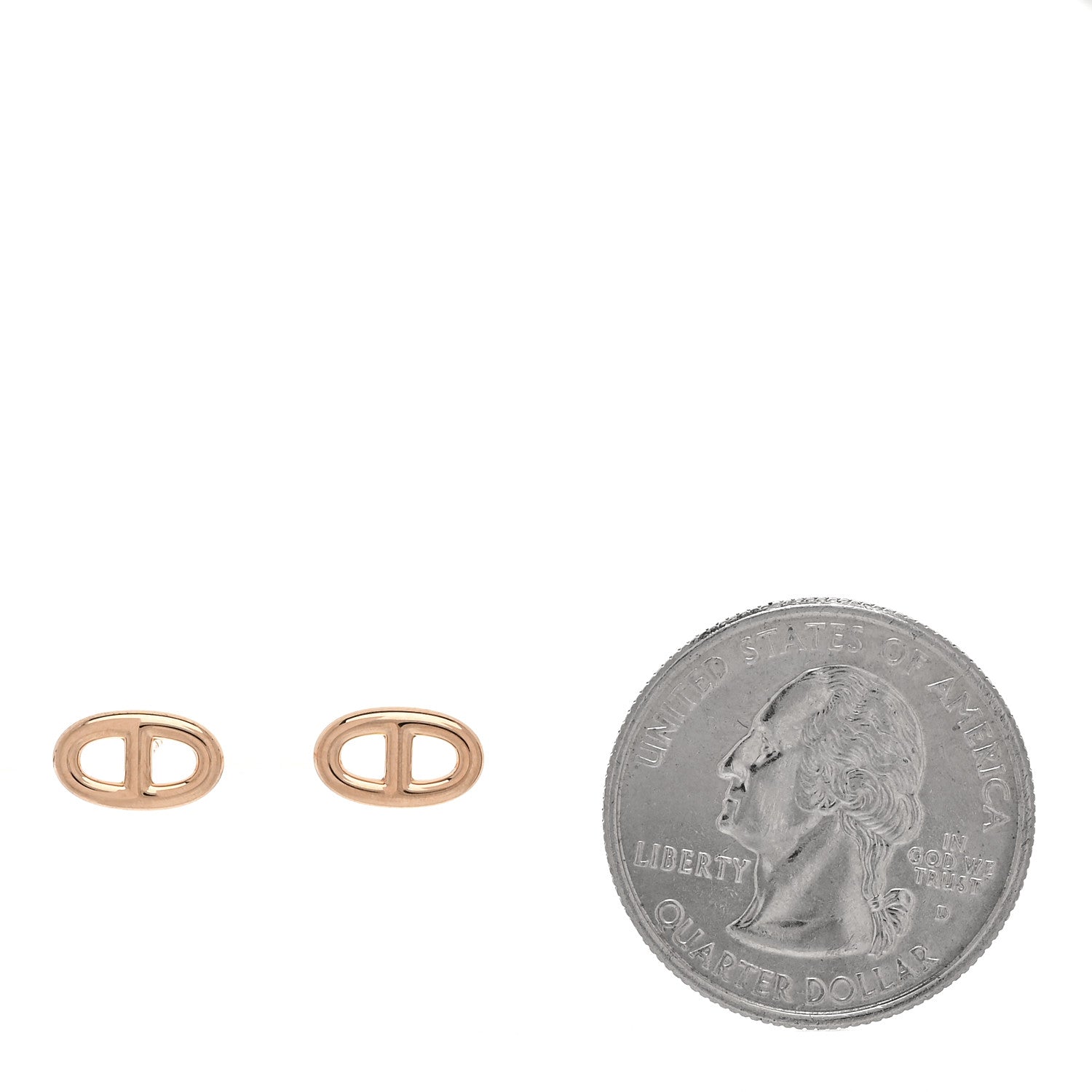 Hermes 18K Rose Gold TPM Farandole Stud Earrings 2 of 5