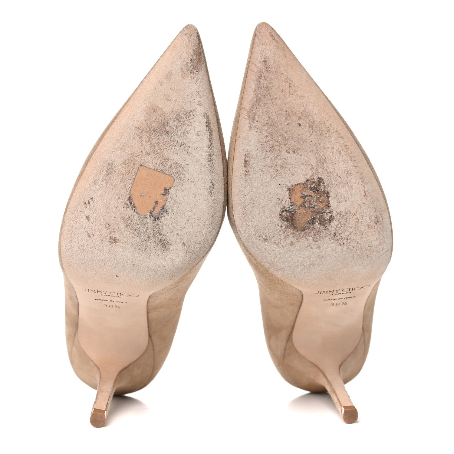 Jimmy Choo Suede Abel Pumps 38.5 Nude 5 of 14