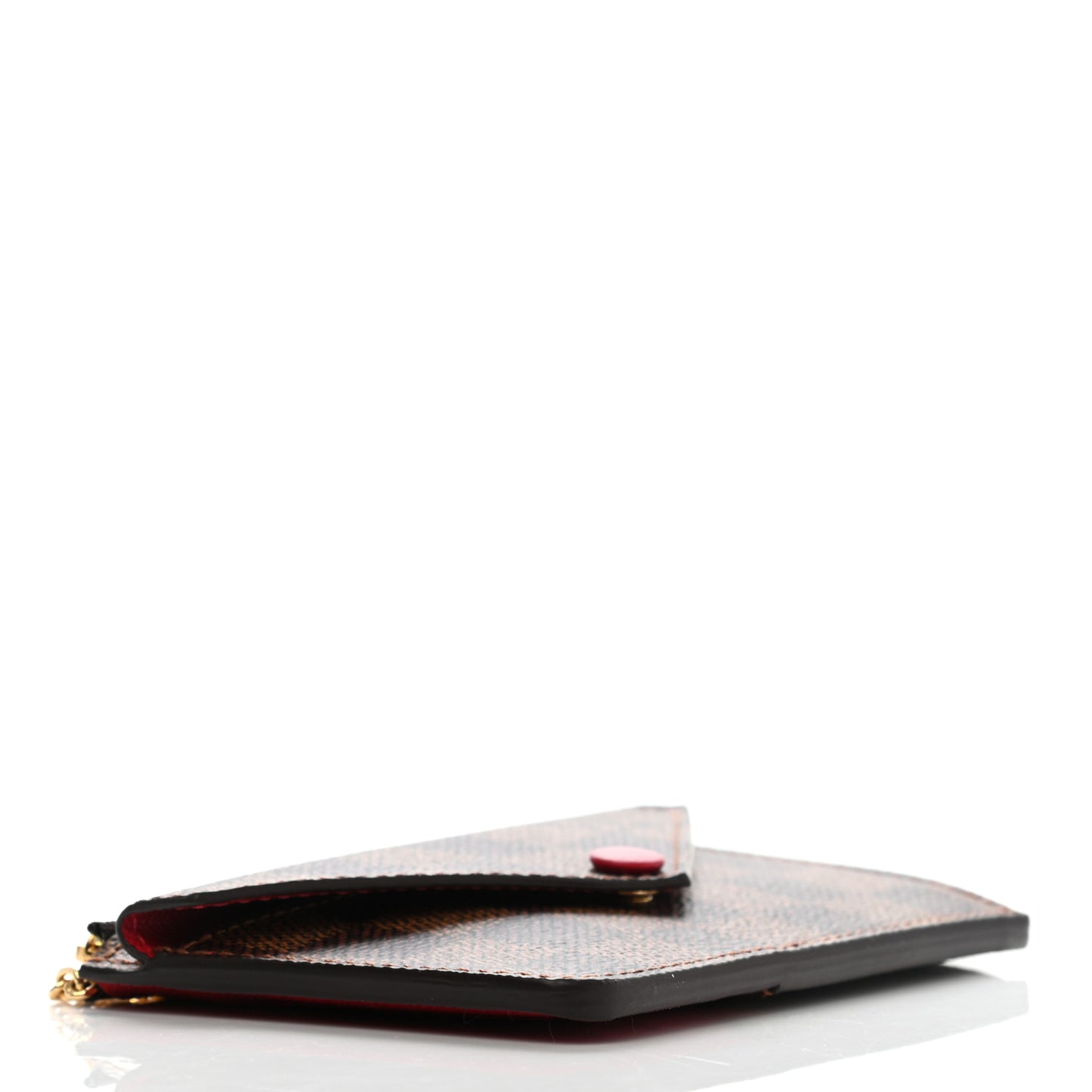 Damier Ebene Recto Verso Card Holder Red