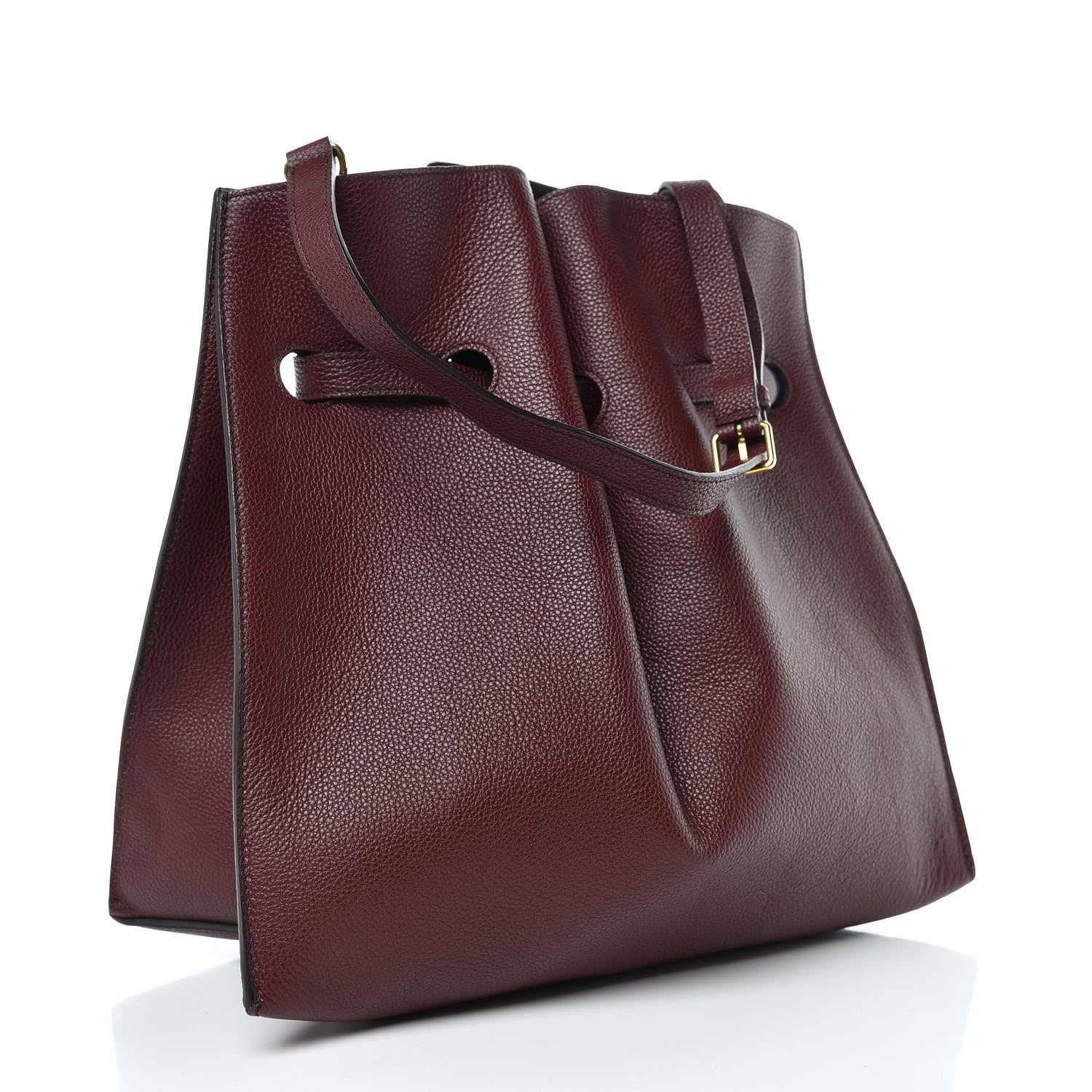 Mulberry Grained Calfskin Small Tyndale Bucket Bag Burgundy 3 of 10
