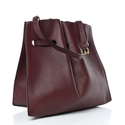 Mulberry Grained Calfskin Small Tyndale Bucket Bag Burgundy 3 of 10