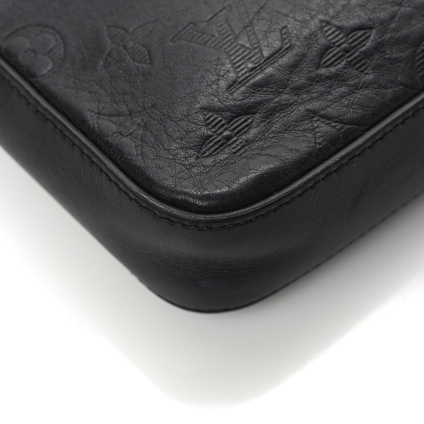 Calfskin Monogram Shadow Duo Messenger Black