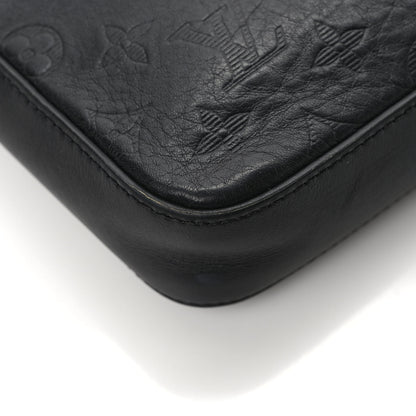 Louis Vuitton Calfskin Monogram Shadow Duo Messenger Black 9 of 10