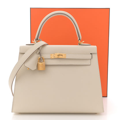 Hermes Epsom Kelly Sellier 25 Craie 11 of 11