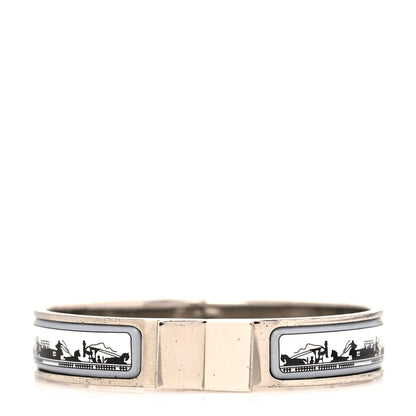 Hermes Enamel Printed Narrow Les Ponts De Paris Loquet Bracelet 1 of 6