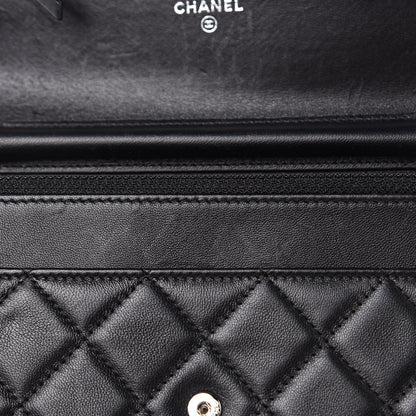 Chanel Lambskin Quilted Wallet On Chain WOC Black 12 of 12