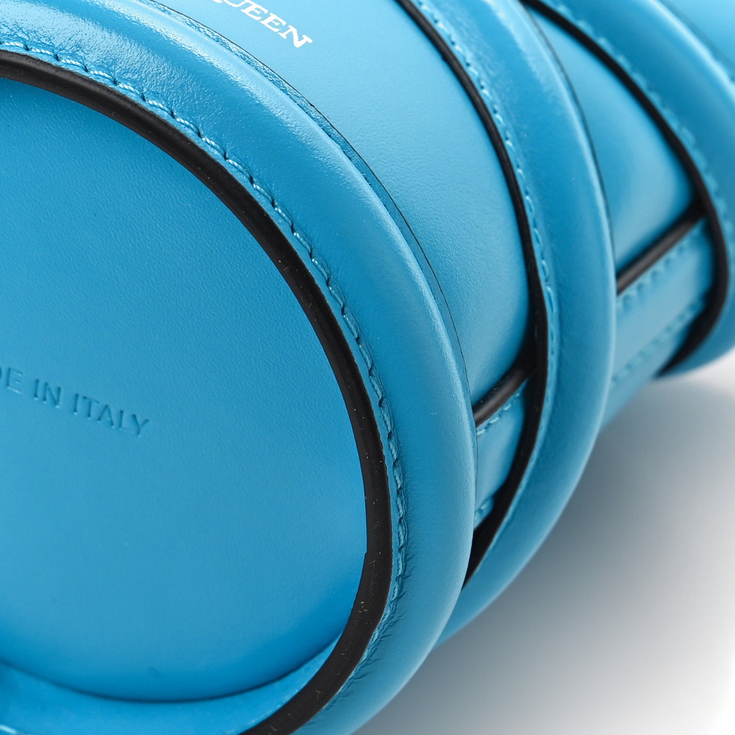 Calfskin The Curve Mini Shoulder Bag Blue