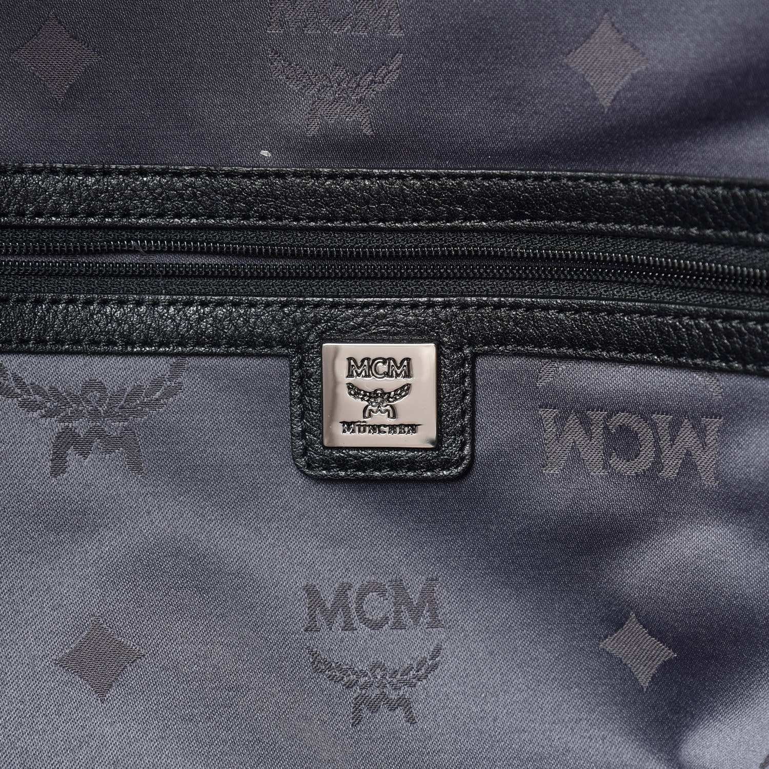 MCM Visetos Studded Medium Backpack Black 6 of 9
