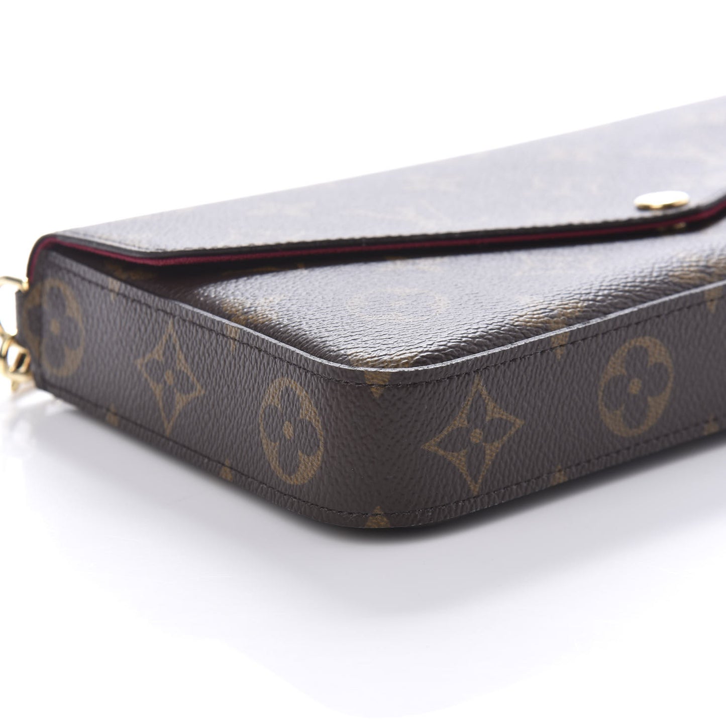 Monogram Pochette Felicie Chain Wallet Fuchsia