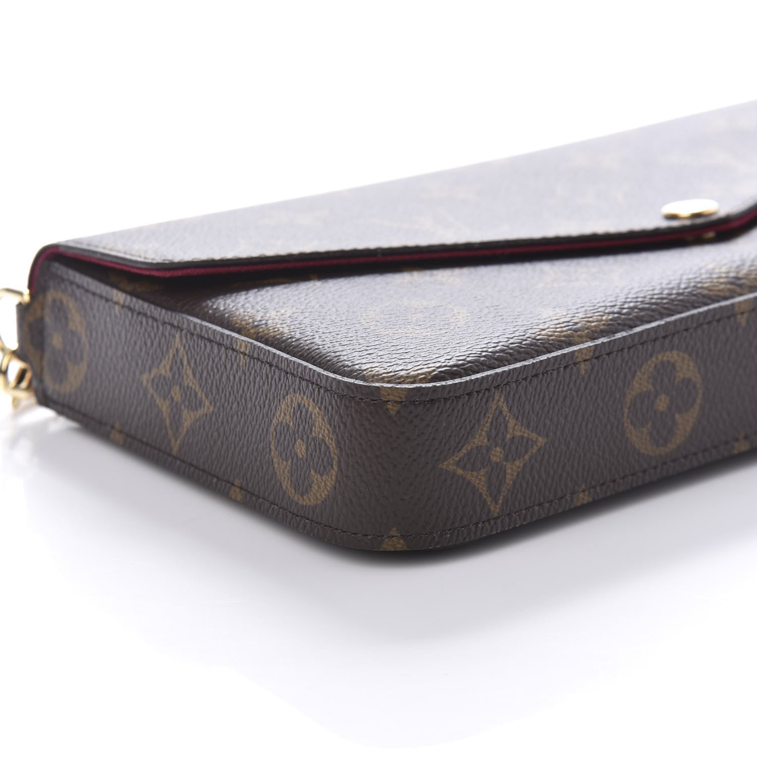 Louis Vuitton Monogram Pochette Felicie Chain Wallet Fuchsia 6 of 11