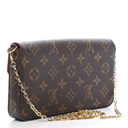Louis Vuitton Monogram Pochette Felicie Chain Wallet Fuchsia 3 of 8
