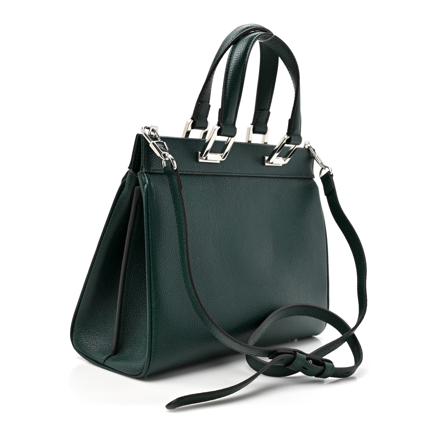 Gucci Grainy Calfskin Small Zumi Top Handle Bag Vintage Green 2 of 10