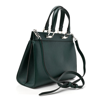 Gucci Grainy Calfskin Small Zumi Top Handle Bag Vintage Green 2 of 10