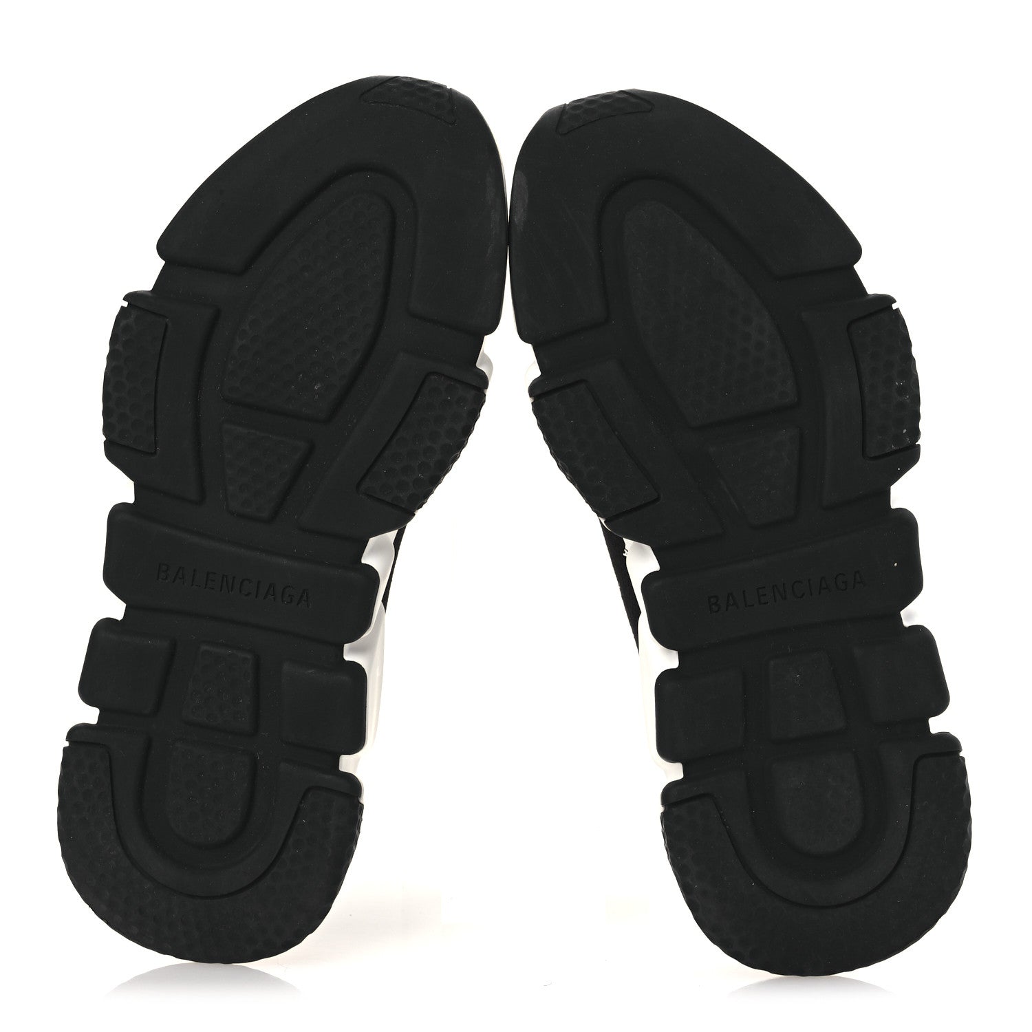 Balenciaga Neoprene Knit Allover Logo Bi-Color Sole Womens Speed Sneakers 35 Black White 14 of 26