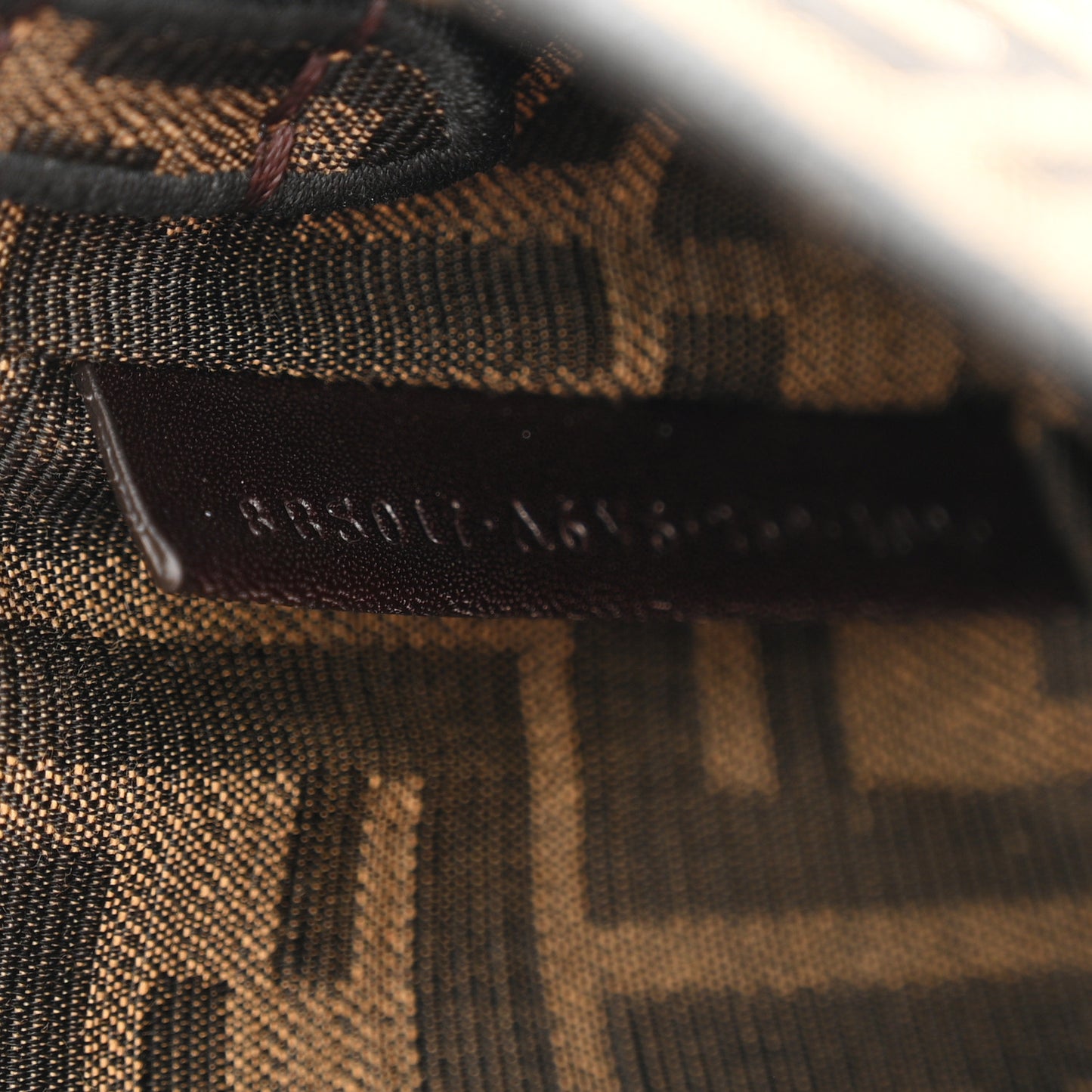Fabric Jacquard FF 1974 Mini Baguette Tobacco Moro Black