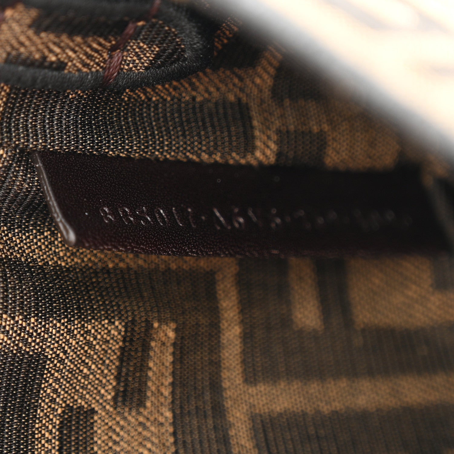 Fendi Fabric Jacquard FF 1974 Mini Baguette Tobacco Moro Black 7 of 11