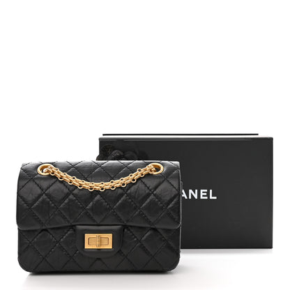 Chanel Aged Calfskin Quilted 2.55 Reissue Mini Flap Black 11 of 11