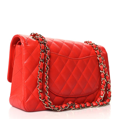 Chanel Caviar Quilted Medium Double Flap Red 3 of 11
