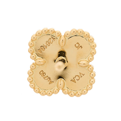 Van Cleef & Arpels 18K Yellow Gold Black Onyx Sweet Alhambra Earrings 4 of 4