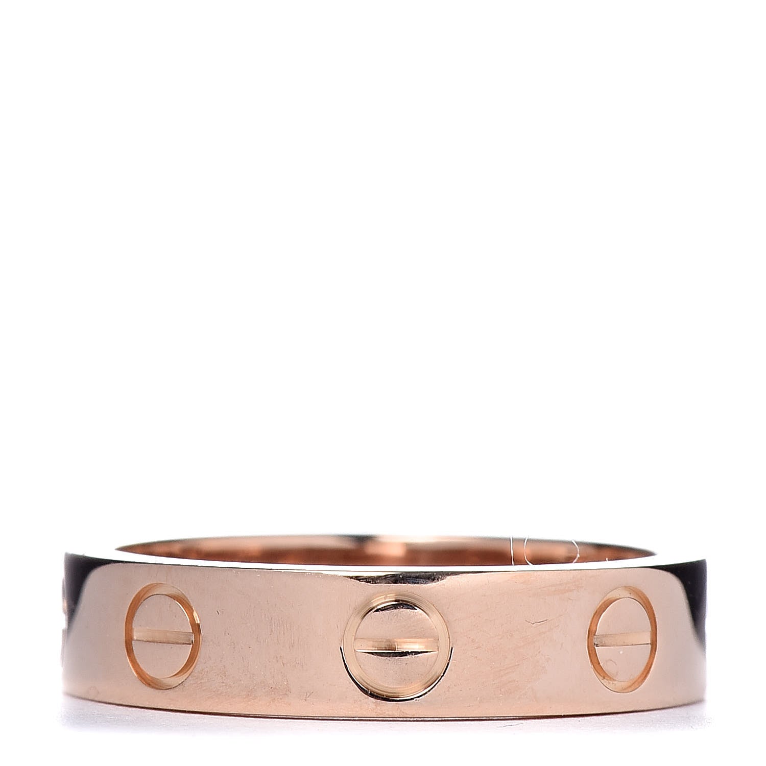 Cartier 18K Pink Gold Diamond 4mm LOVE Wedding Band Ring 47 4 3 of 4