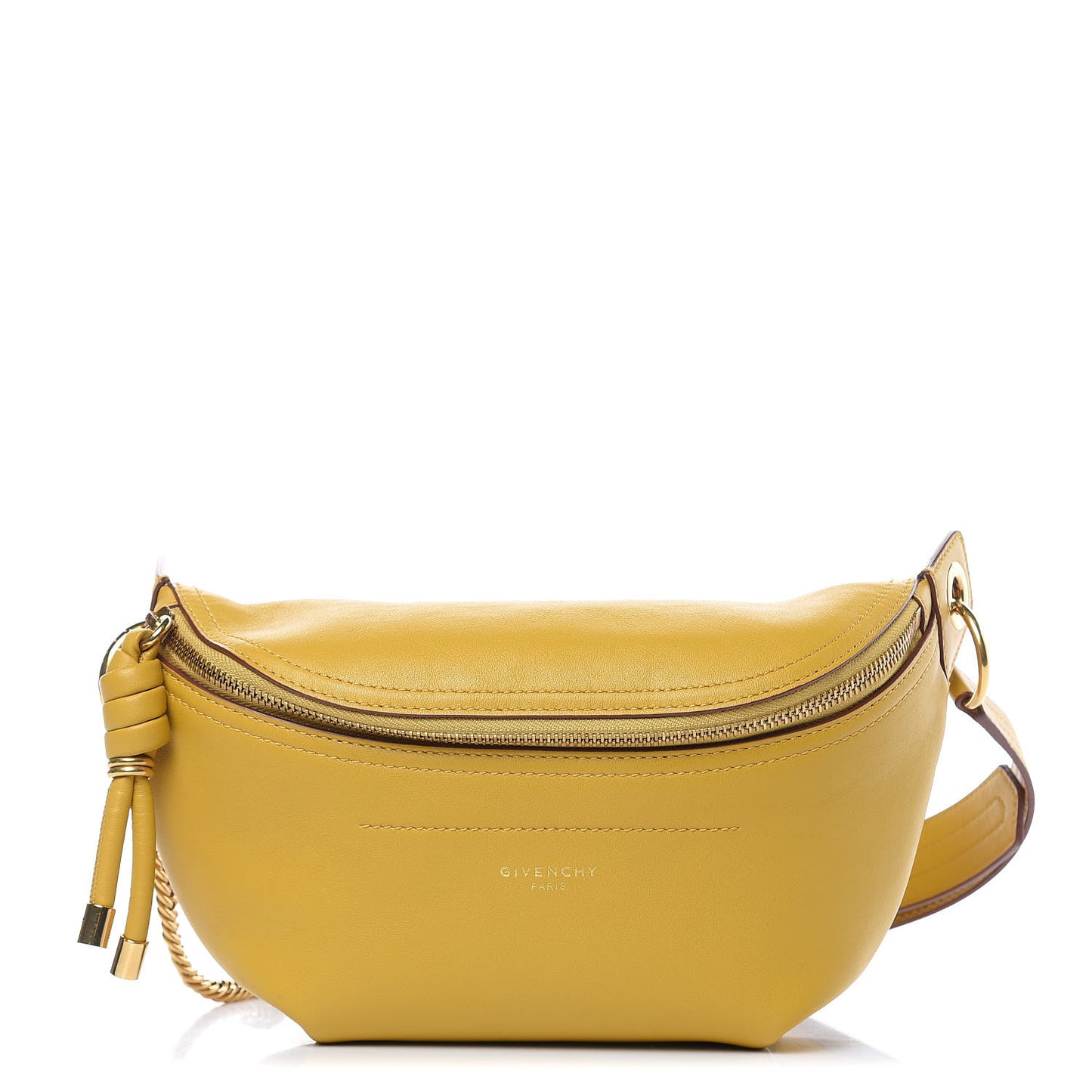 Calfskin Whip Bum Bag Yellow Curry