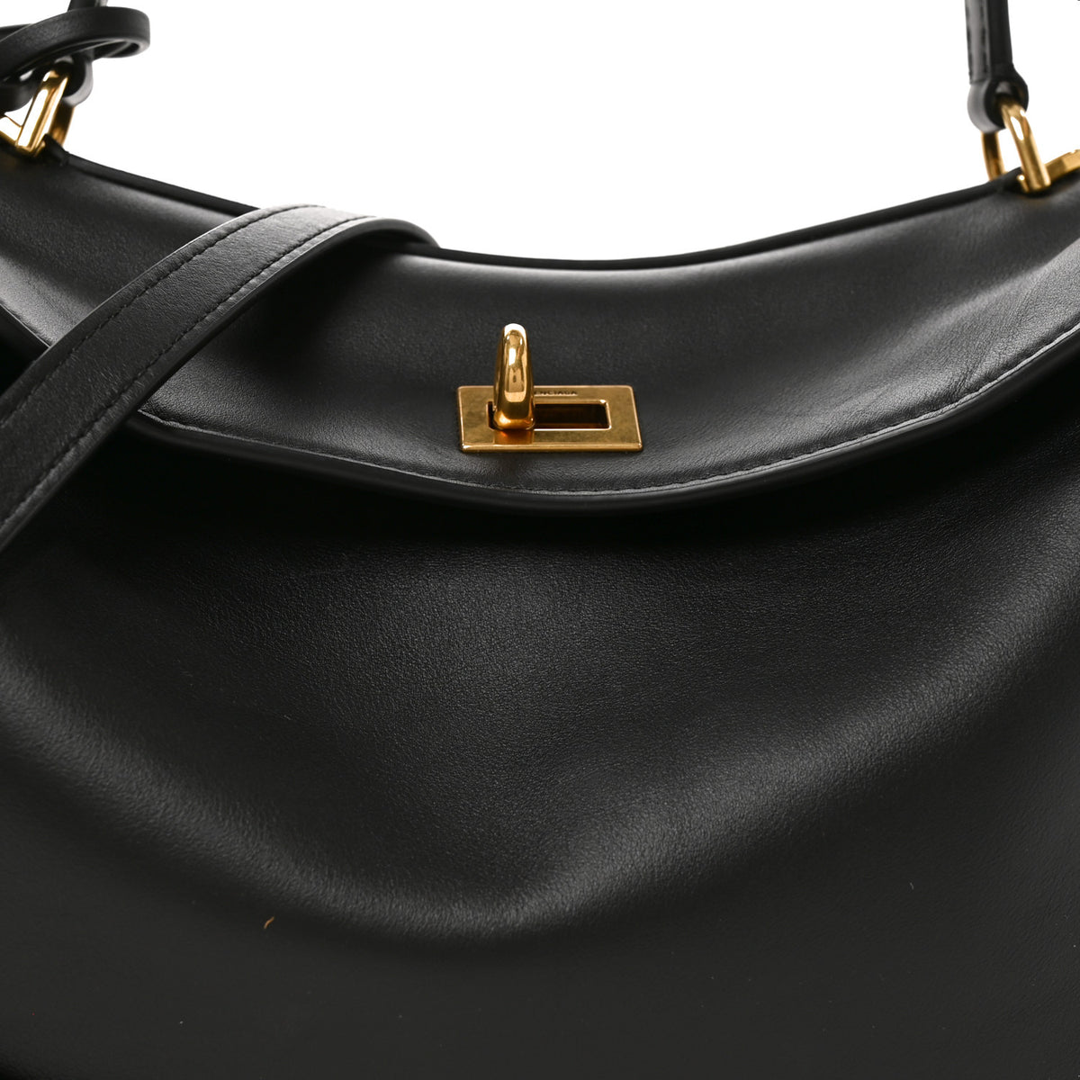 Balenciaga Natural Smooth Calfskin Medium Rodeo Top Handle Handbag Black 8 of 10