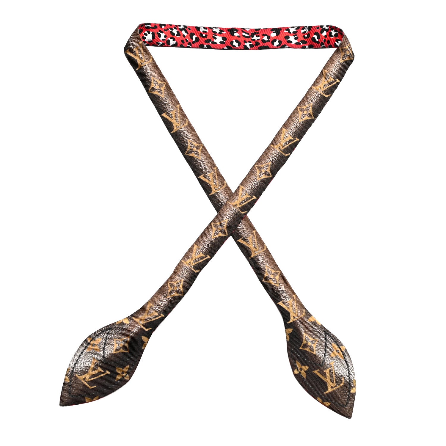 Louis Vuitton Silk Monogram Vuittamins Bandeau 3D Marron 1 of 3