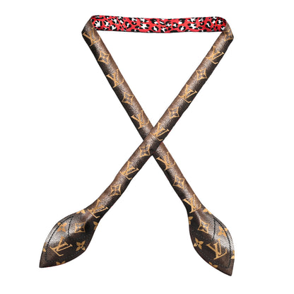 Louis Vuitton Silk Monogram Vuittamins Bandeau 3D Marron 1 of 3