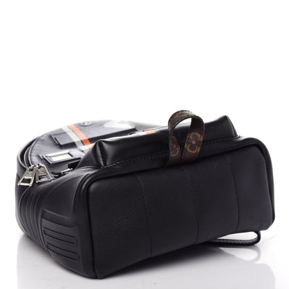 Louis Vuitton Lambskin Spaceship Embossed Palm Springs Backpack PM Black 3 of 9