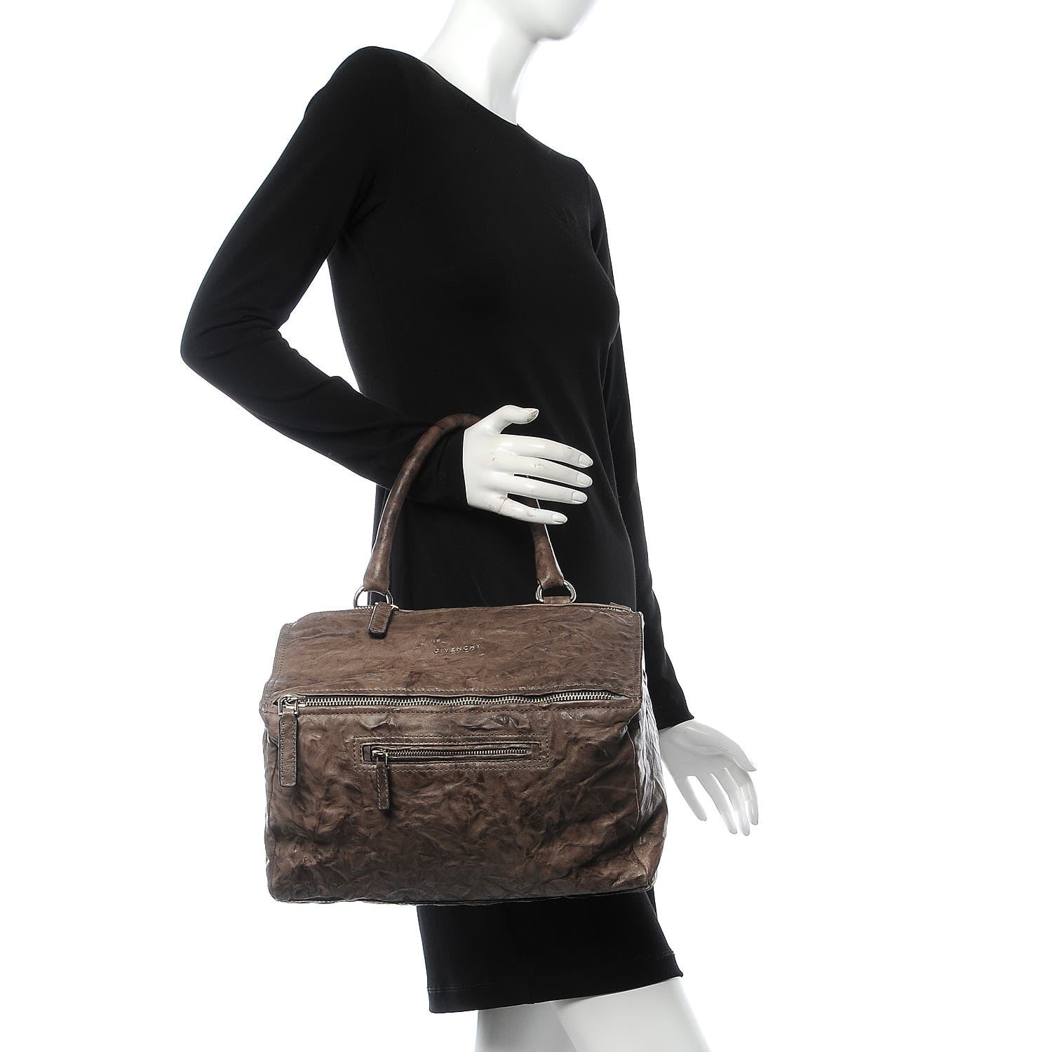 Givenchy Tumbled Sheepskin Medium Pandora Anthracite Grey 2 of 8
