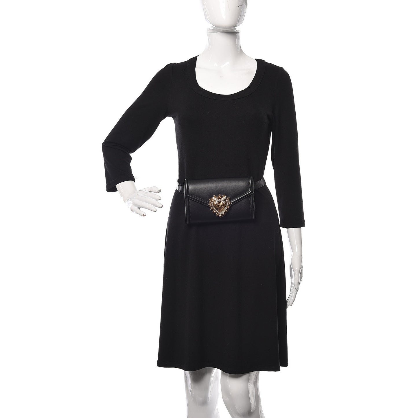 Agnello Vitello Devotion Belt Bag Black