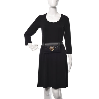 Dolce & Gabbana Agnello Vitello Devotion Belt Bag Black 2 of 11