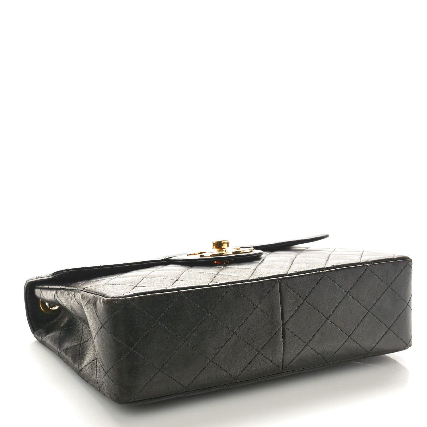 Chanel Lambskin Quilted XL Jumbo Single Flap Black 4 of 10